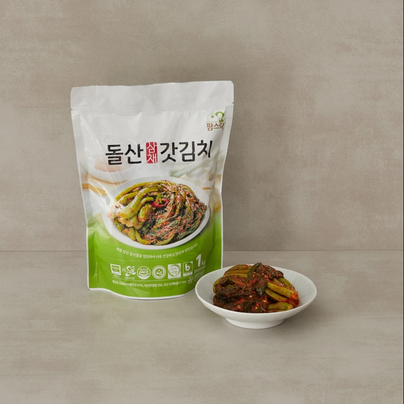 (소셜바이오) 팜스락 돌산 삼채 갓김치 3kg