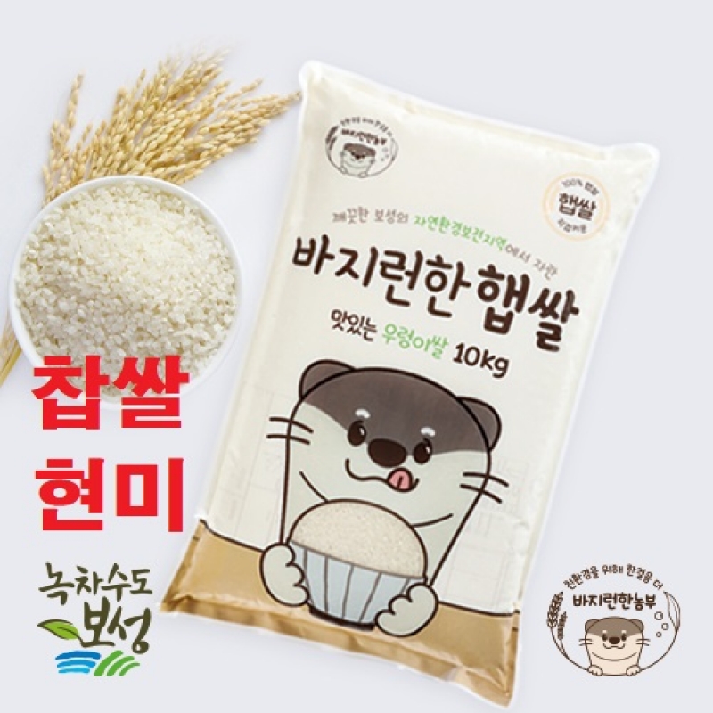 [농식품바우처] [바지런한농부] 맛있는 우렁이쌀 2023(우렁이 찹쌀-현미) 10kg / 20kg