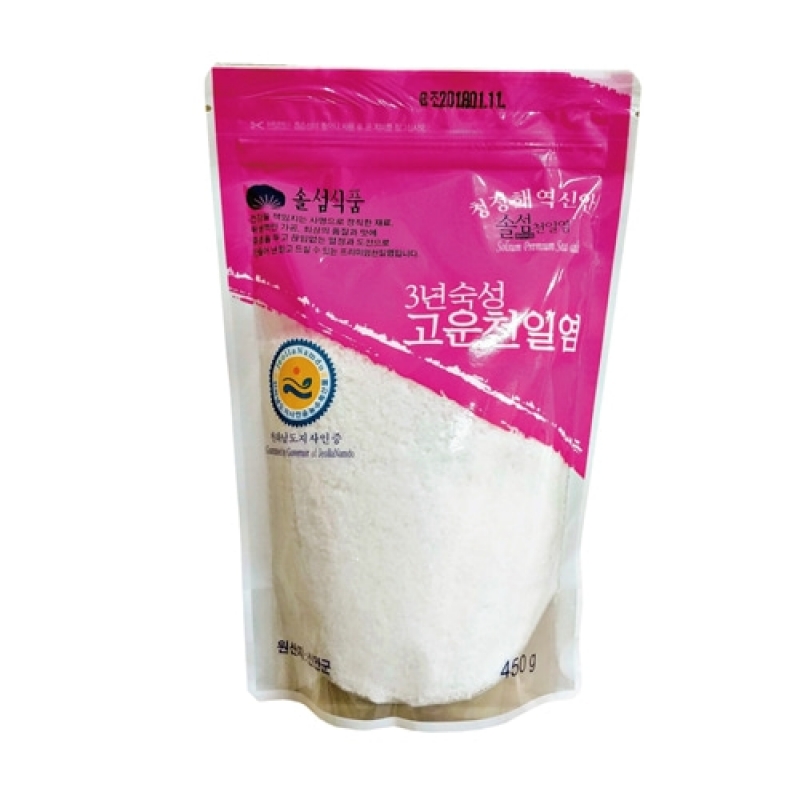 (솔섬식품) 3년숙성고운천일염 450g